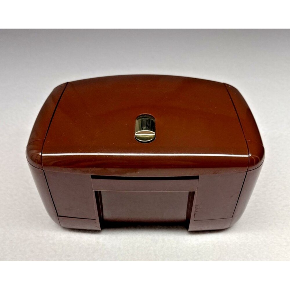 The Jewel Kit Vintage Brown Expandable Jewelry Box Fold Out Travel Organizer 80s